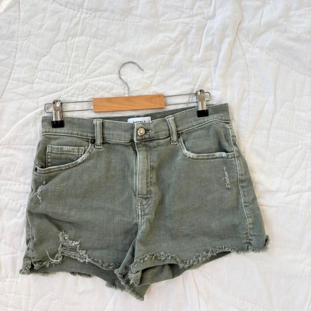 Pistola Olive Denim Shorts